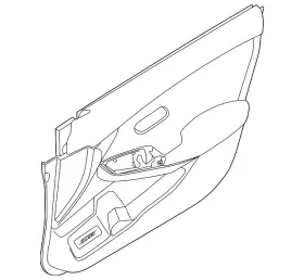 Nissan 809a1-6lb0a Genuine Door Trim Panel