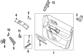 Nissan 809a1-6ta4a Genuine Door Trim Panel