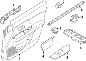 Nissan 809a1-7lf0a Genuine Door Trim Panel Nissan 809a1-7lf0a Genuine Door Trim Panel