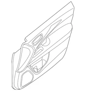 Nissan 809a1-9a40b Genuine Door Interior Trim Panel