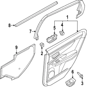 Nissan 82901-5mp4c Genuine Door Trim Panel Nissan 82901-5mp4c Genuine Door Trim Panel