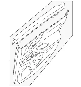 Nissan 82901-9hs2b Genuine Door Trim Panel