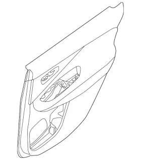 Nissan 82901-9uh5d Genuine Door Trim Panel