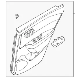 Nissan 829a0-4mt8a Genuine Door Interior Trim Panel