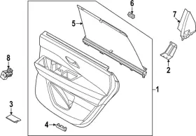 Nissan 829a0-6tb2a Genuine Door Interior Trim Panel