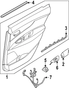 Nissan 829a0-7ba1b Genuine Door Trim Panel Nissan 829a0-7ba1b Genuine Door Trim Panel