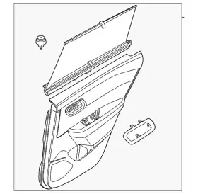 Nissan 829a1-6ru3b Genuine Door Trim Panel