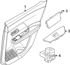Nissan 829a1-7lf3a Genuine Door Trim Panel