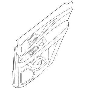 Nissan 829a1-9a40a Genuine Door Trim Panel Nissan 829a1-9a40a Genuine Door Trim Panel