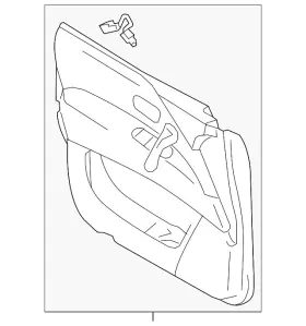 Nissan H0900-1a61b Genuine Door Trim Panel