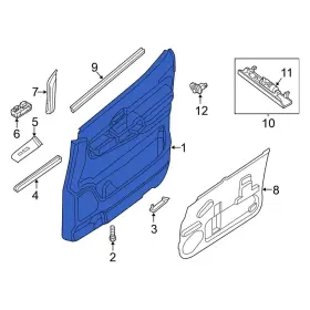 Nissan Oe 909001pa0a For Nv3500 12-21 Rear Right Inner Door Interior Trim Panel
