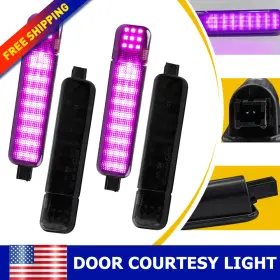 Oxilam Xpd-xzd-16842 Purple Led Panel Door Courtesy Light For 1999-06 Silverado 1500 2500 3500hd 4pcs