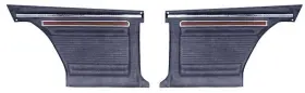 Parts Unlimited Interiors N70001 1970-72 Chevy Nova Ss And Custom Interior Rear Side Panels