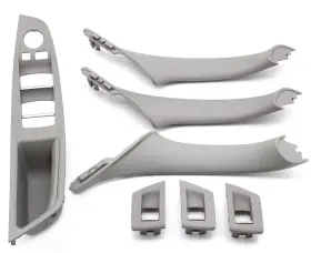 Partscollect 51-41-7-225-877 7pcs Inner Door Panel Handle Pull Trim Cover Gray For 10-16 Bmw 5 Series F10 F11 Partscollect 51-41-7-225-877 7pcs Inner Door Panel Handle Pull Trim Cover Gray For 10-16 Bmw 5 Series F10 F11
