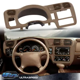 Pit66 Ult-1125-1 Fit For 98-04 S10 Jimmy Sonoma Blazer Bravada Double Din Radio Dash Bezel Beige