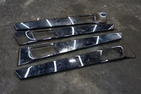 Porsche 8584177 Set Front Rear Door Gloss Piano Black Trim Panel Panamera 17-20