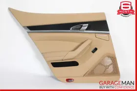 Porsche 97055591300 10-16 Panamera 970 Rear Left Interior Door Panel Trim Cover Assy Beige