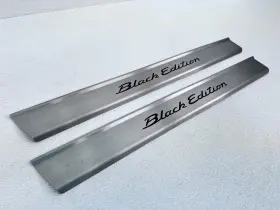 Porsche 99755198116 05-12 997 911 Carrera Black Edition Door Sills Set Pair Scuff Plates Oem