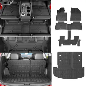 Powoq 20231207111 Floor Mat Compatible With 2020-2025 Kia Telluride Trunk Backrest 2020-2022