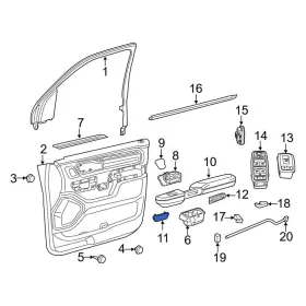 Ram Oe 6df61lt5aa For 1500 2019-2024 Rear Right Door Panel Insert Ram Oe 6df61lt5aa For 1500 2019-2024 Rear Right Door Panel Insert