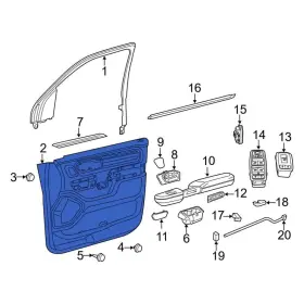 Ram Oe 7eg01hl1aa For 1500 2021-2024 Front Left Inner Door Interior Trim Panel