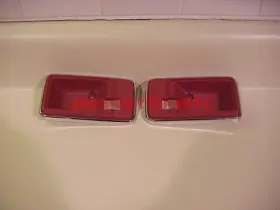 Reproduction Bu429 78 79 80 81 Corvette Door Latch Bezels - Red