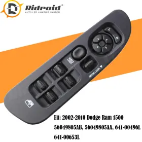 Ridroid 56049805aa For 2002-2010 Dodge Ram 1500 2500 3500 Dakota Window Switch Panel Control&bezel