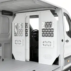 Riwillfulone4 Roc1897 White Van Safety Partition Bulkhead Fit For Ford Transit 150 250 350 Low Roof