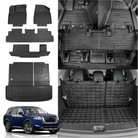 Rongtaod 750250667453 Trunk Mat With Backrest Mat&floor Mats For 2022-2025 2026 Nissan Pathfinder Rongtaod 750250667453 Trunk Mat With Backrest Mat&floor Mats For 2022-2025 2026 Nissan Pathfinder