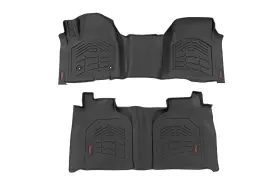 Rough Country Sm21613 Floor Mats Chevy Silverado Gmc Sierra 1500 2500hd 3500hd Waterproof Bench