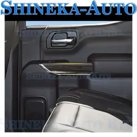 Shineka Z2025050816 For 2019-2025 Chevy Silverado 4-door Dark Wood Grain Door Panel Decor Trim Cover Shineka Z2025050816 For 2019-2025 Chevy Silverado 4-door Dark Wood Grain Door Panel Decor Trim Cover
