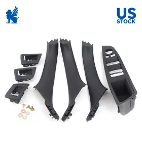 Skylion 51417225873 Interior Door Panel Handle Pull Trim Cover Set For 10-16 Bmw 520i 528i 530i 535i