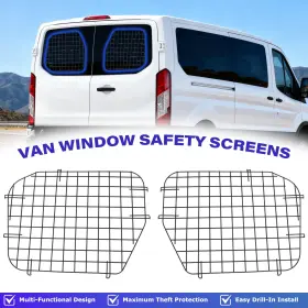 Suvauto Soc1773v01 Window Security Screens Fit For Ford Transit Low Roof Cargo Van Rear Door 2pcs Suvauto Soc1773v01 Window Security Screens Fit For Ford Transit Low Roof Cargo Van Rear Door 2pcs