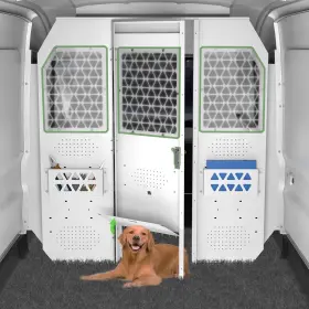 Suvwinner Suvc1194v02 Van Safety Partition Bulkhead For 2015-on Ford Transit Mid-roof Full Size With Lock Suvwinner Suvc1194v02 Van Safety Partition Bulkhead For 2015-on Ford Transit Mid-roof Full Size With Lock