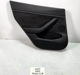 Tesla 1588128-91-b 2021-2023 Oem Model 3 Rear Left Driver Side Door Panel Card Trim Black
