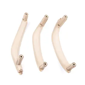 Threettt 550749169990 Inner Interior Door Pull Handle Trim Cover For Bmw X5 X6 F15 F16 2014-18 Beige