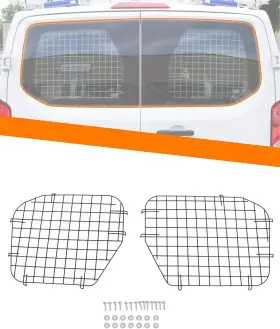 Tixo C1773v01 Van Window Safety Screens Set For Ford Transit Low Roof Rear Door 2pcs