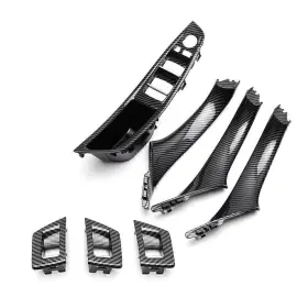 Tktkparts 612345260904 For Bmw F10 F18 Car Inner Window Lift Switch Armrest Panel Door Handle Trim 7pcs