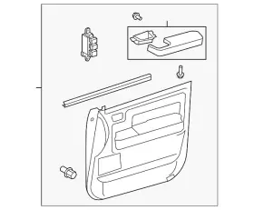 Toyota 67610-0c431-c3 Genuine Door Interior Trim Panel