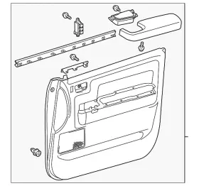 Toyota 67610-0c570-c1 Genuine Door Trim Panel Toyota 67610-0c570-c1 Genuine Door Trim Panel