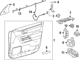 Toyota 67610-0c790-c1 Genuine Door Trim Panel Toyota 67610-0c790-c1 Genuine Door Trim Panel