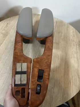 Toyota 74232-ae011 Ae021 2004-10 Sienna Left Right Door Arm Rest Wood Gray Leather Armrest Oem