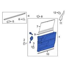 Toyota Oe 5874308030 For Sienna 2011-2020 Rear Right Sliding Door Trim Panel Toyota Oe 5874308030 For Sienna 2011-2020 Rear Right Sliding Door Trim Panel