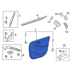 Toyota Oe 676200e641c5 For Highlander 20-24 Front Left Inner Door Interior Trim Panel Toyota Oe 676200e641c5 For Highlander 20-24 Front Left Inner Door Interior Trim Panel