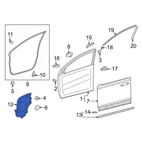 Toyota Oe 678320r060 For Rav4 2019-2025 Front Left Door Access Cover