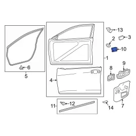 Toyota Oe 6792306230 For Camry 2015-2017 Front Door Panel Insulation