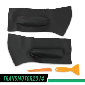 Transmotor2014 Tra862921 Fit For 1998-2010 Vw Beetle Door Panel Insert Card Leather Cover Black 2pcs New