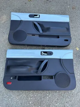 Volkswagen 13067 03-10 Vw Beetle Black Aquarius Blue Left Right Convertible Interior Door Panels