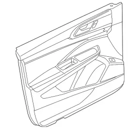 Volkswagen 2gj-867-012-a-aya Genuine Door Trim Panel Volkswagen 2gj-867-012-a-aya Genuine Door Trim Panel