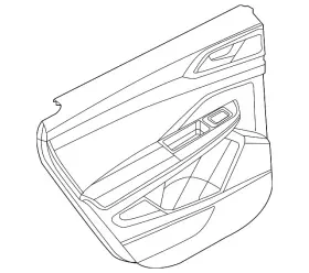 Volkswagen 2gj-867-212-e-mgz Genuine Door Trim Panel